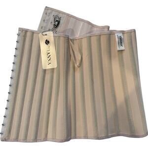 Yianna Women's Waist Trainer Girdle Corset Hourglass Body Shaper XS pink beige